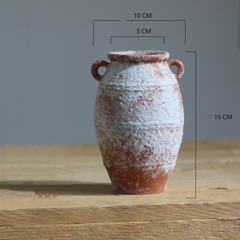 Nostalgic Retro Stoneware Home Zen Vase