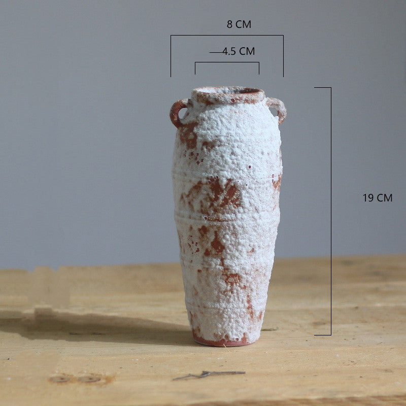 Nostalgic Retro Stoneware Home Zen Vase