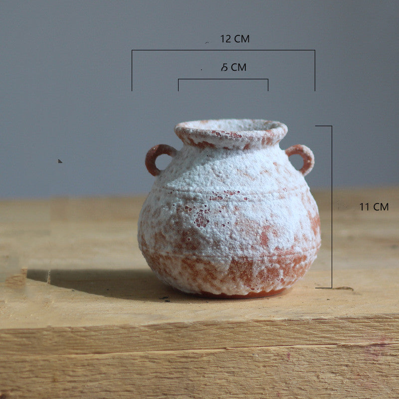 Nostalgic Retro Stoneware Home Zen Vase