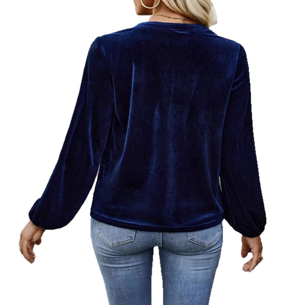 Casual Temperament Commute Button Long Sleeve Top Women's Clothing